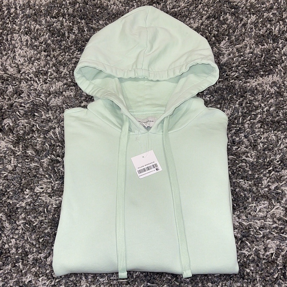 Club Monaco Mint Green Hooded Sweater